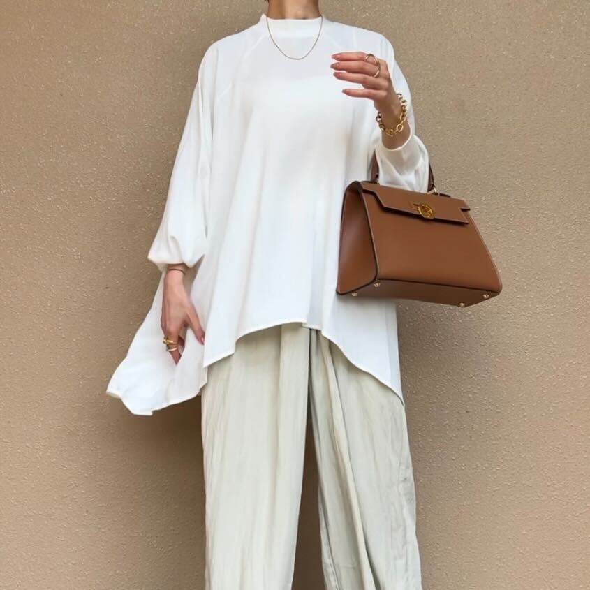 受注販売 】DRAPE CAPE BLOUSE / PUFF SLEEVE OVER BLOUSE