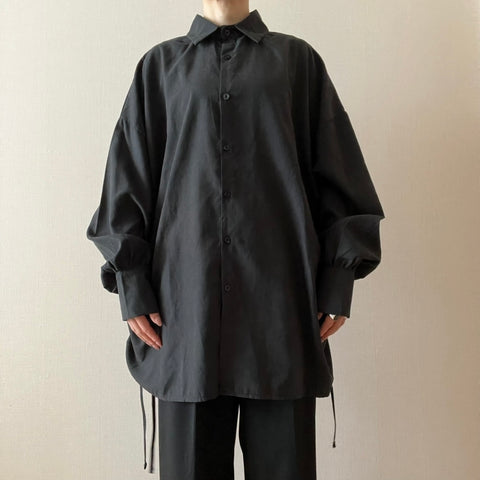 【即納】シャーリングオーバーシャツ