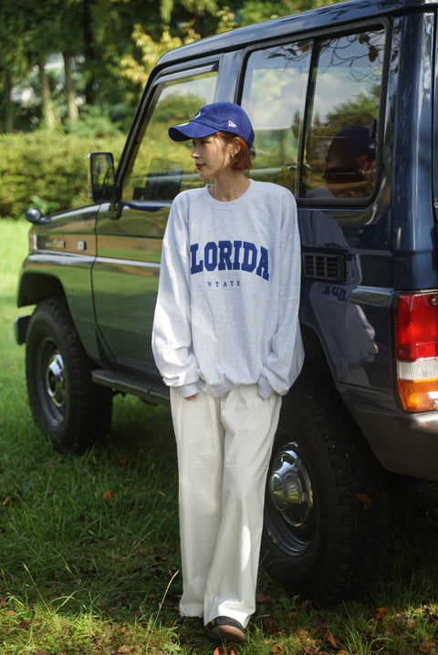 【即納】FLORIDAプリントオーバーサイズスウェット