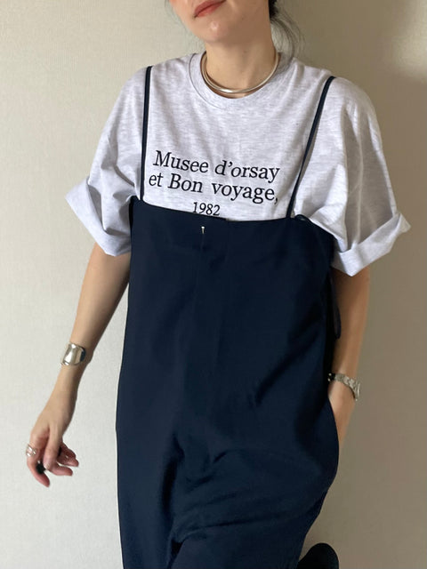 【即納】オーバーフィット刺繍レタリングTシャツ