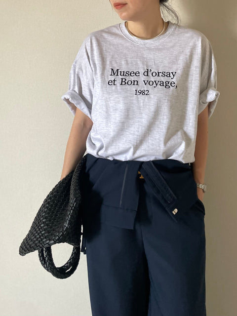 【即納】オーバーフィット刺繍レタリングTシャツ