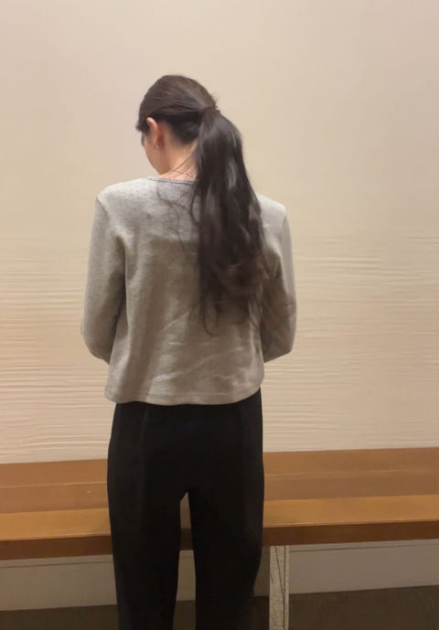 パンチングカーディガンセット