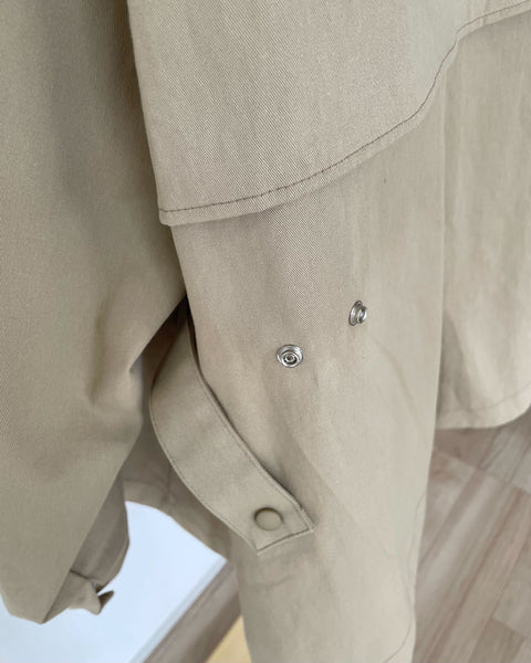 【and comfy.】【即納】  Hi-Neck Half coat