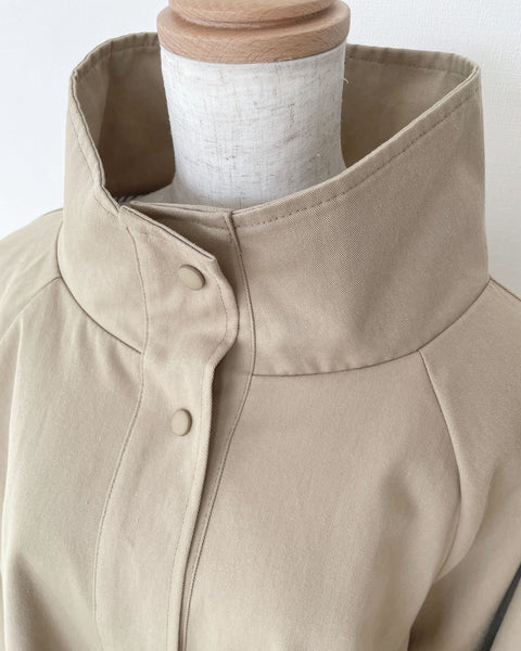 【and comfy.】【即納】  Hi-Neck Half coat