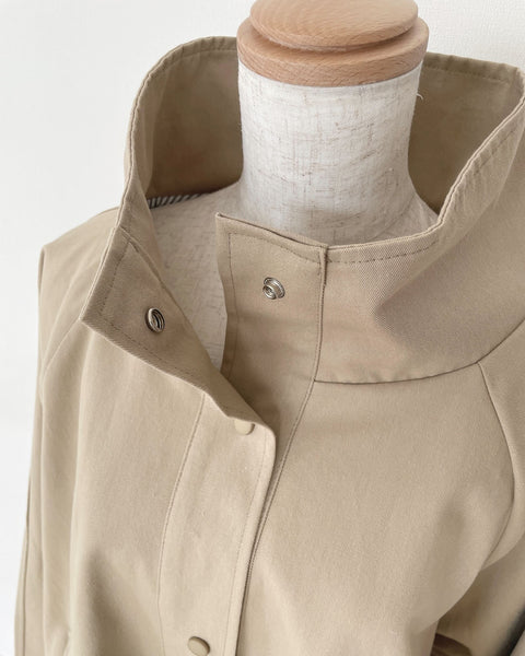 【and comfy.】【即納】  Hi-Neck Half coat