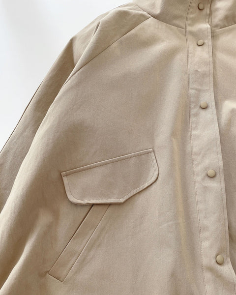 【and comfy.】【即納】  Hi-Neck Half coat
