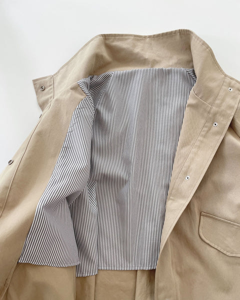 【and comfy.】【即納】  Hi-Neck Half coat