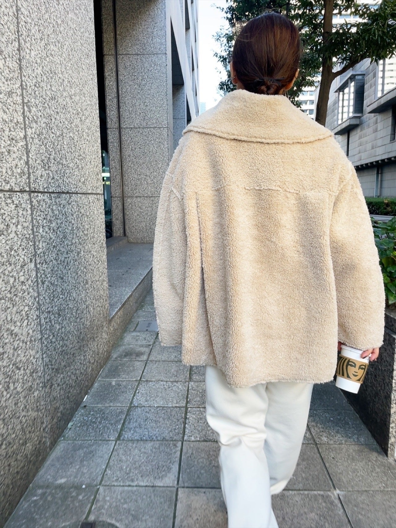WEB限定】BORNIOL / ビックカラーコクーンコート / BEIGE