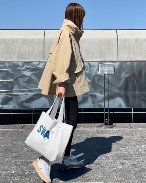 【and comfy.】【即納】  Hi-Neck Half coat
