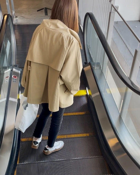【and comfy.】【即納】  Hi-Neck Half coat