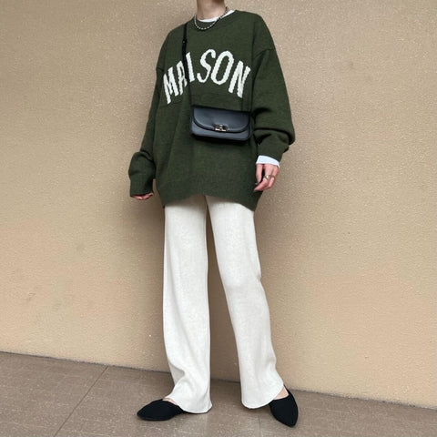 【最終入荷・即納】MAISONロゴニット