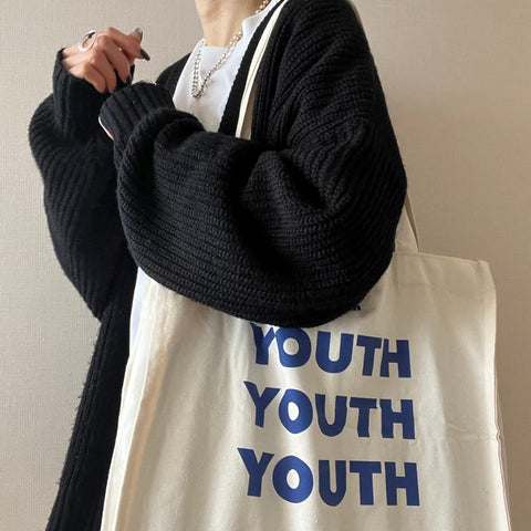 【即納】【再入荷】YOUTH プリントトートバッグ